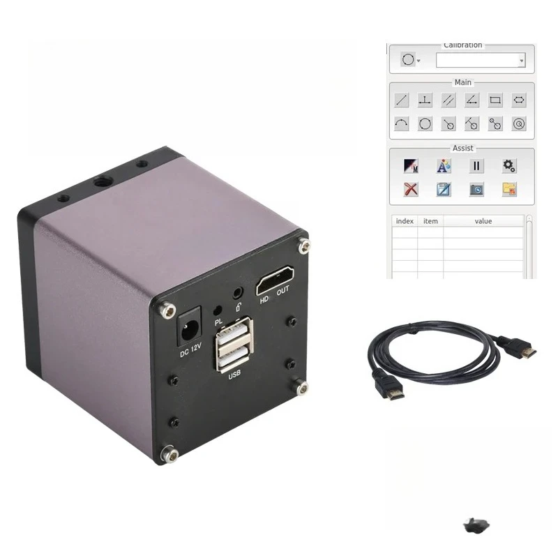2,000,000 pixel HD measuring microscope The HDMI output of the industrial camera