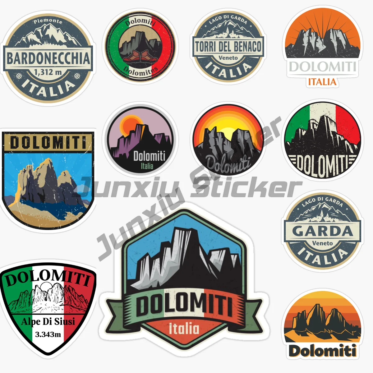 

DOLOMITI Italy Rock Climbing Car Sticker Graffiti Water Computer Guitar Luggage Decoration Creative Waterproof Decal