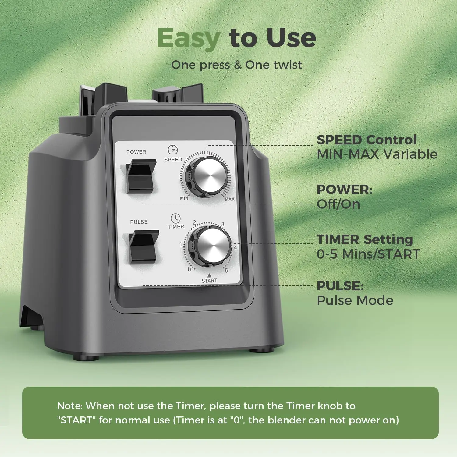 Blenders for Kitchen, Smoothie Blender - 1800W Professional Countertop Blender with 68oz Dishwasher-Safe Pitcher, Ice Crusher fo