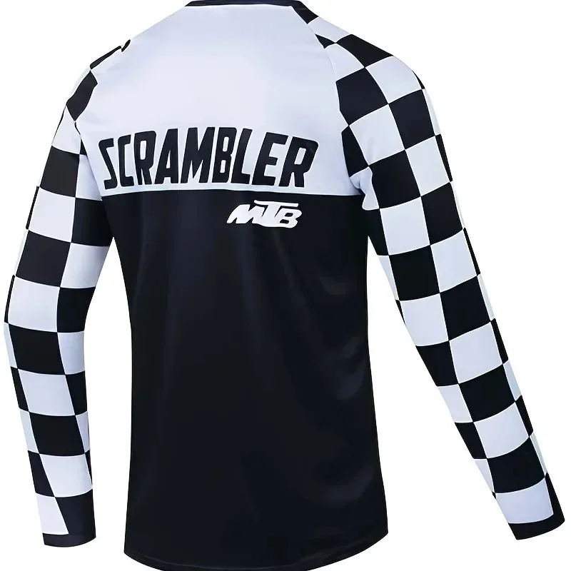 MEN BREATHABLE MOUNTAIN ENDURO MOTOCROSS JERSEY MTB BIKE CYCLING TOP OFF ROAD RIDING QUICK DRY ATHLETIC SPORT CYCLING TOP