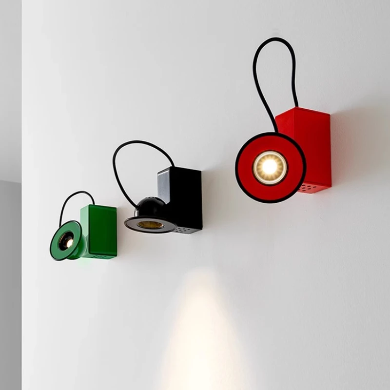 

Modern minimalist designer bedroom bedside reading wall lamp retro living room entrance lamp