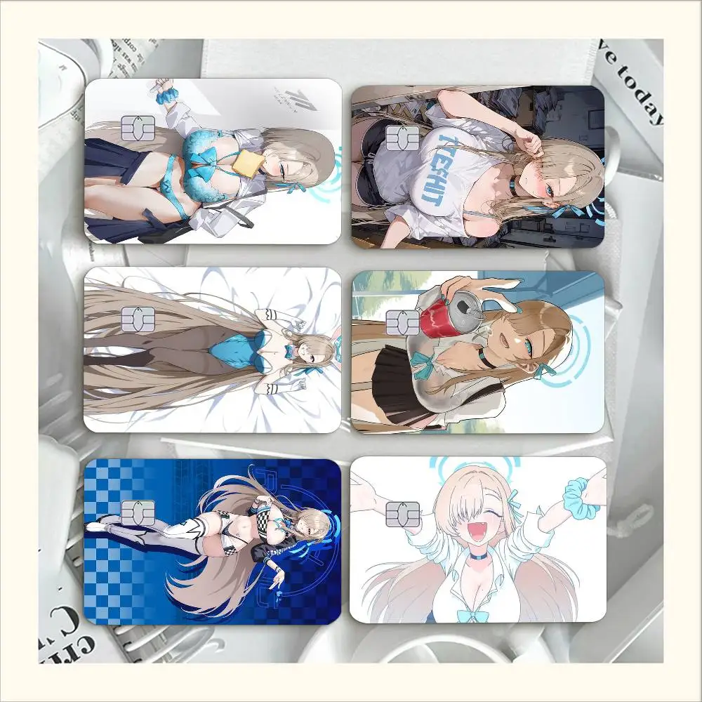 Ichinose Asuna Blue Archive   Waterproof Film Skin Cover Credit Card Stickers Debit Front Bank Bus Pass
