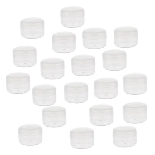 Cosmetic Jar Set Clear Plastic Makeup Pots with Lids Empty Containers for Eyeshadow Creams Travel and Beauty Organization