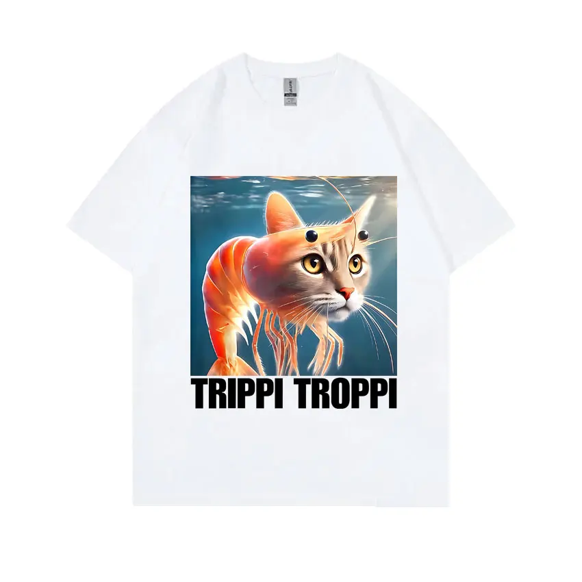 

Italian Brainrot Trippi Troppi Cat Funny Meme T-shirt Summer Men Women Casual Joke Humor T Shirts Unisex Vintage Oversized Tees