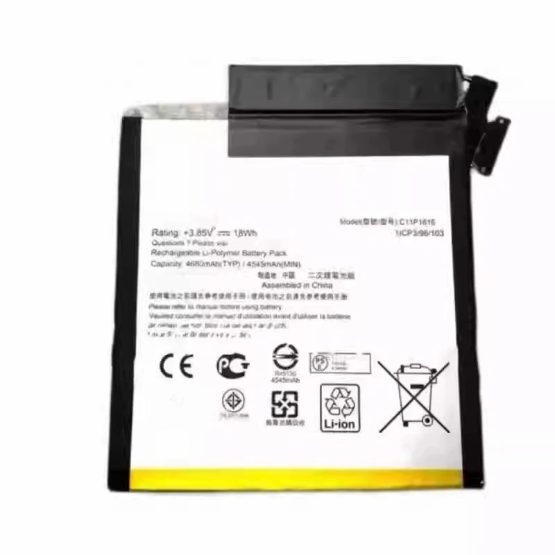 100% New Tablet Battery C11P1615 3.85V 4545mAh For Asus Zenpad Z8S ZT582KL P00J 0B200-02410000 High Quality