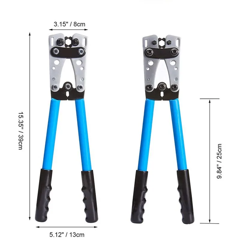 60pcs SC6-SC25 Tin-Plated Cable Lugs Kit with HX-50B Crimping Pliers & Cable Cutters for Electrical Wiring - view 6