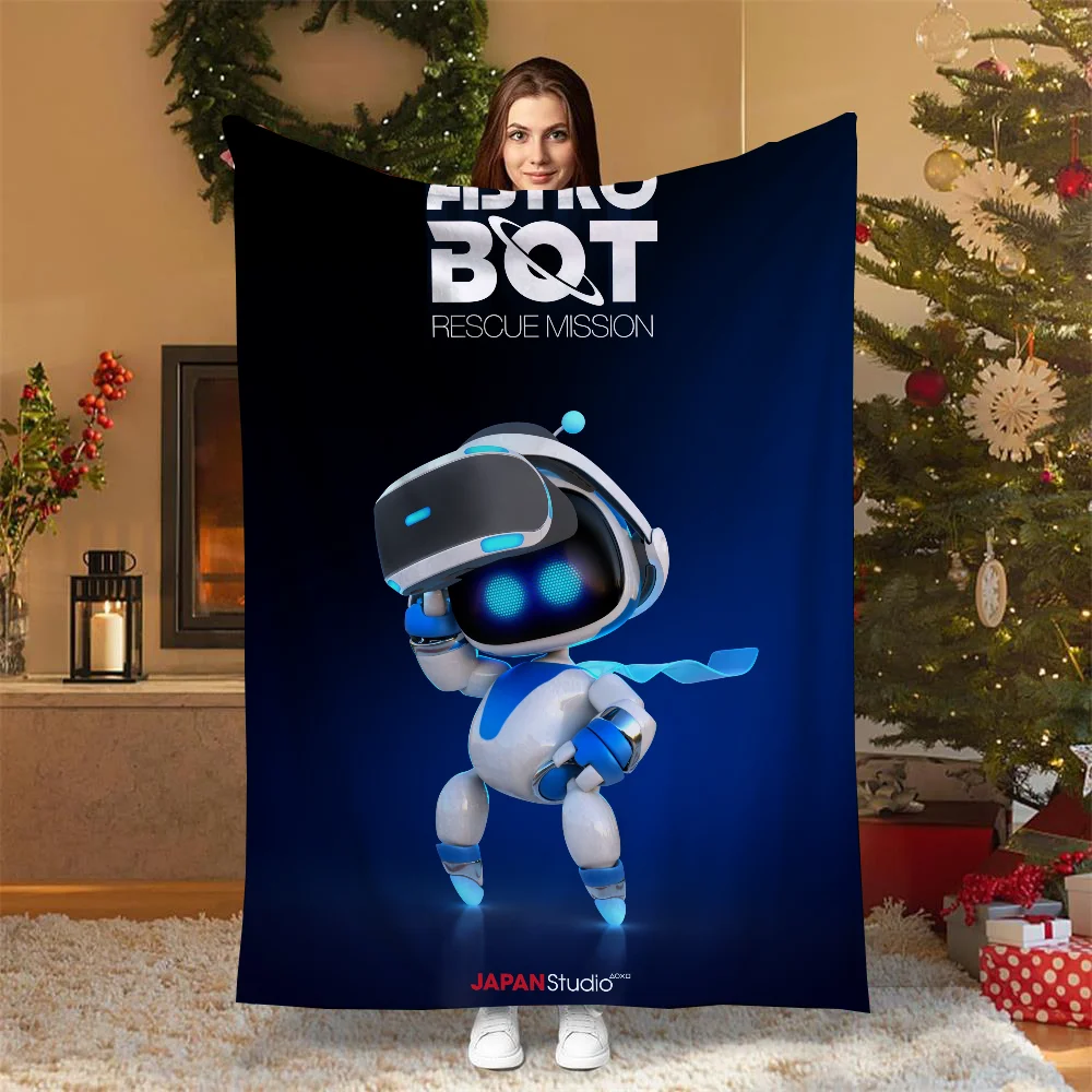 Astrobot personagem cobertor para o inverno piquenique lance cobertor king size microfibra cama lance cobertores & lances xadrez fofo