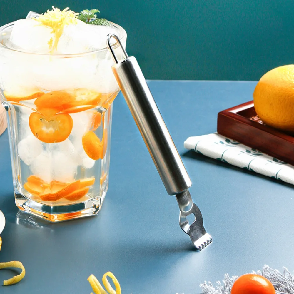 Practical Stainless Steel Lemon Zester Manual Rustproof Citrus Fruit Grater Hanging Loop Cheese Slicer Dessert