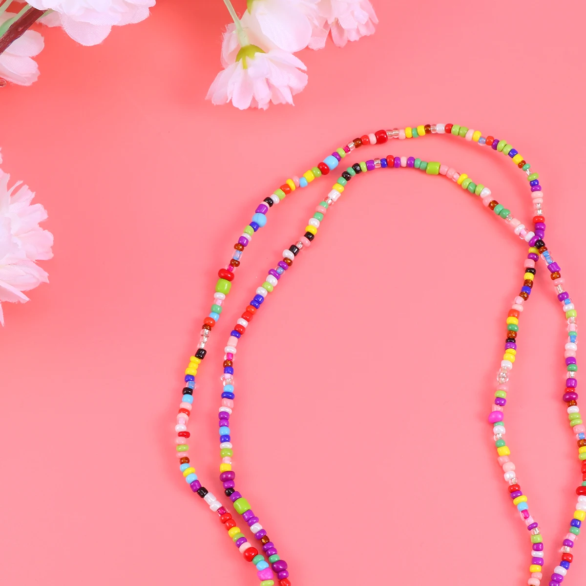 

5 Pcs Rice Beads Waist Chain Women for Dress European and American Belt Colorful Miss