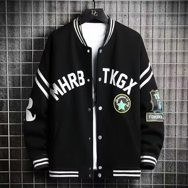 

Повседневная молодежная ветровка в университетском стиле, бейсбольная куртка для мужчин, весенний тренд, свободный модный топ цвета Klein Blue для подростков