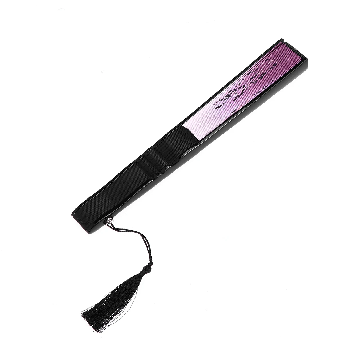 

Женский льняной складной бамбуковый ручной веер, винно-красный, черный кулон с кисточкой, элегантный для свадебной вечеринки, подарочное украшение