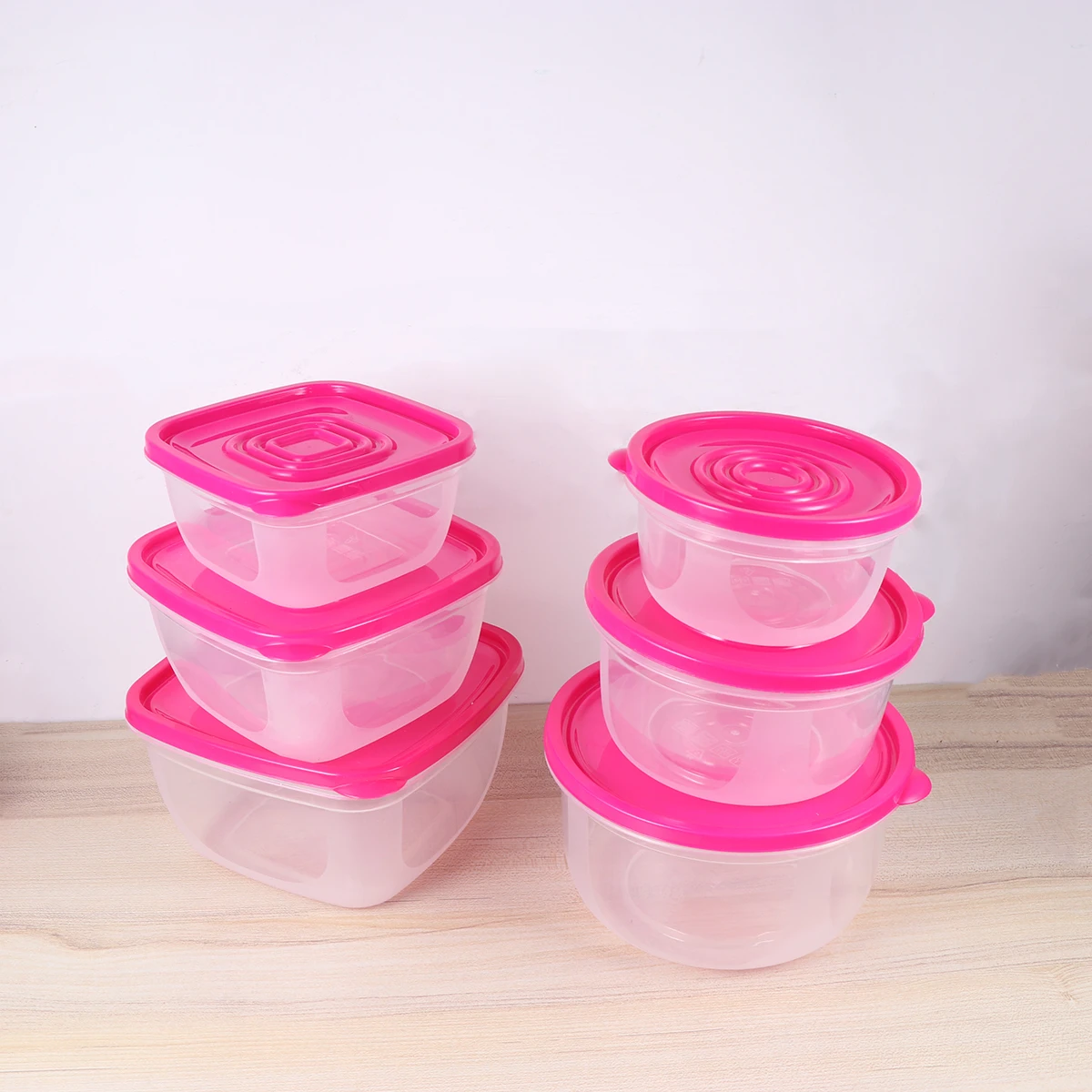 

10 pcs Food Containers Set Large Capacity Leak Proof Storage Boxes For Kitchen 5 Round 5 Square Eco Reusable Plastic Food Box