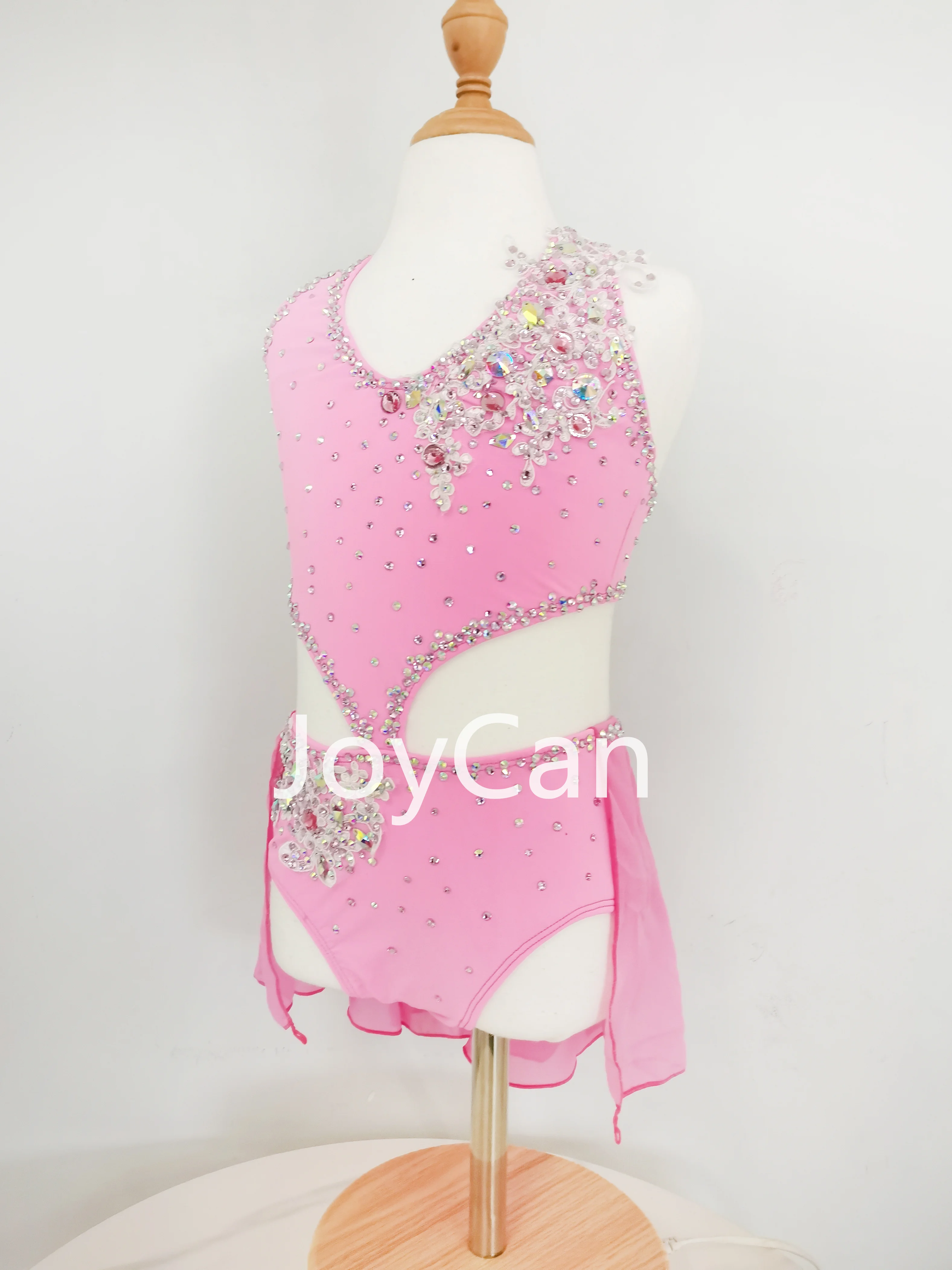 JoyCan-فستان رقص موسيقى الجاز الغنائي ، الزي الوردي ، ملابس الرقص القطبي ، تدريب أداء الفتيات