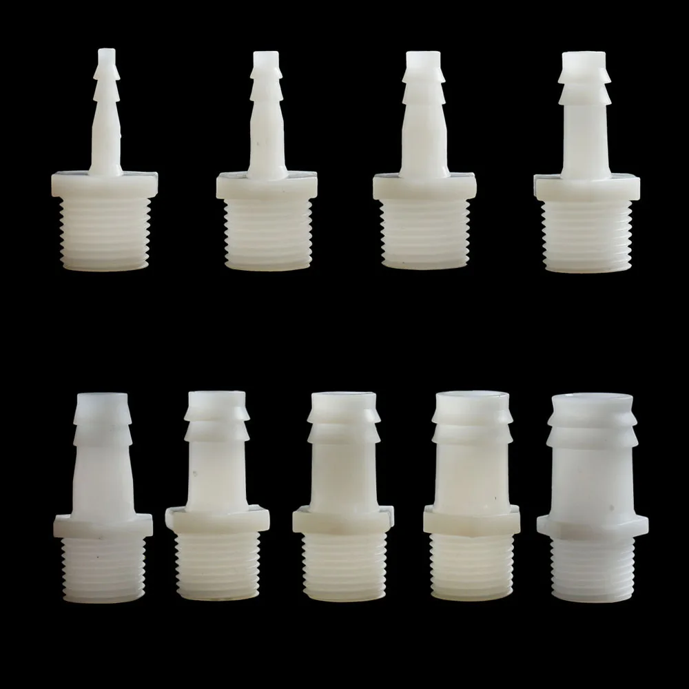 

1/2 inch Male Thread To 4/6/8/10/12/14/16/18/20mm Hose Connector Barb Fitting Tube Adapter Straight Barb Coupler