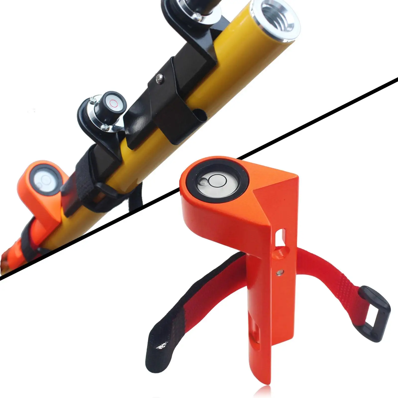 Bubble Level Adjustable Grade Rod Tool Universal Leveler Plastic Horizontal Measurement for Survey Poles