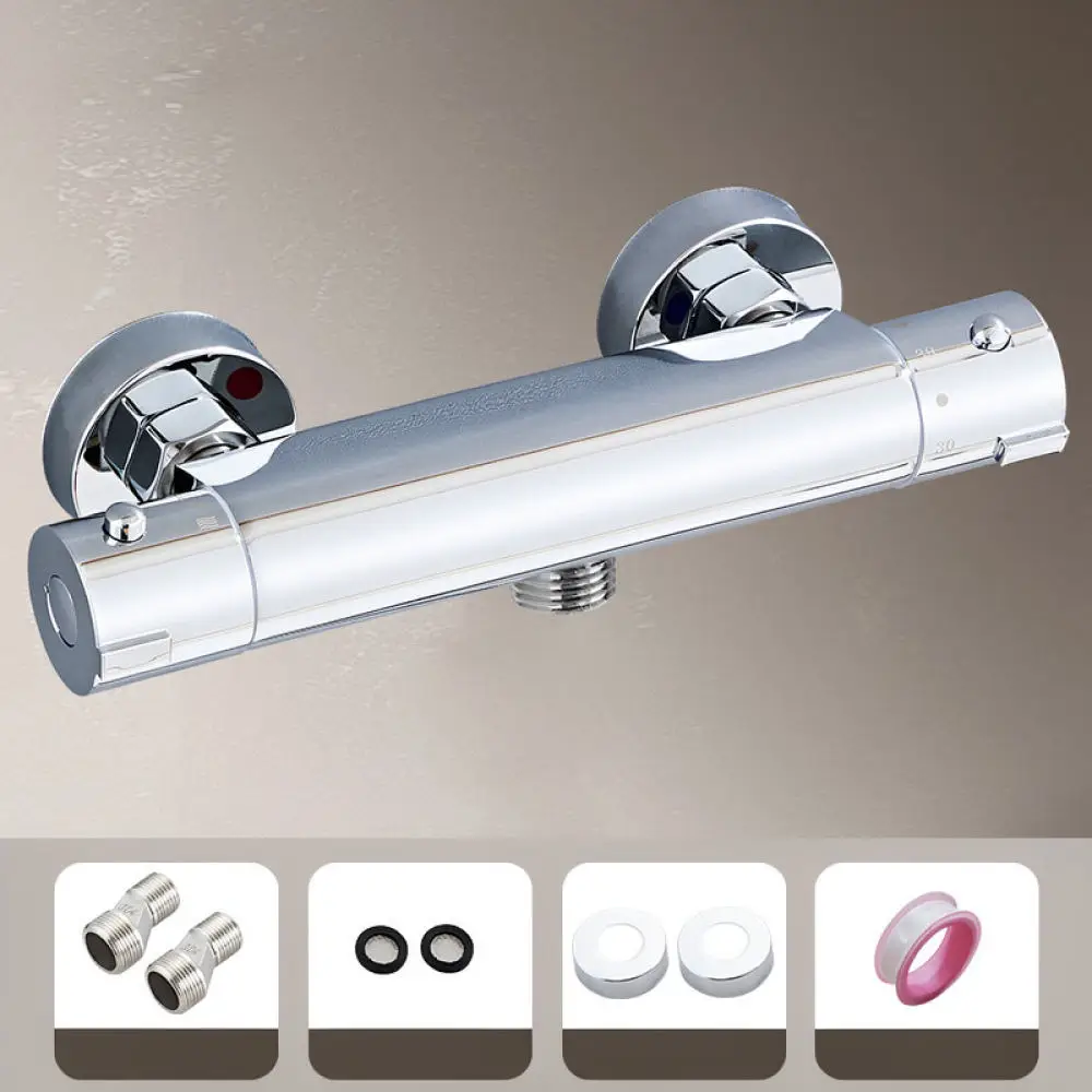 For Yaopeng Copper Smart Temperature Control Shower Mixing Valve Wall Mounted Bath Faucet Bathroom Hot Cold Water Tap