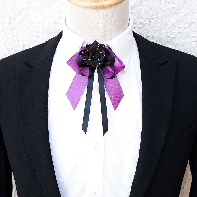 Original British Bow Tie Men and Women\'s Business Banquet Host Dress Suit Shirt Accessories Fashion Men\'s Wedding Collar Flowers