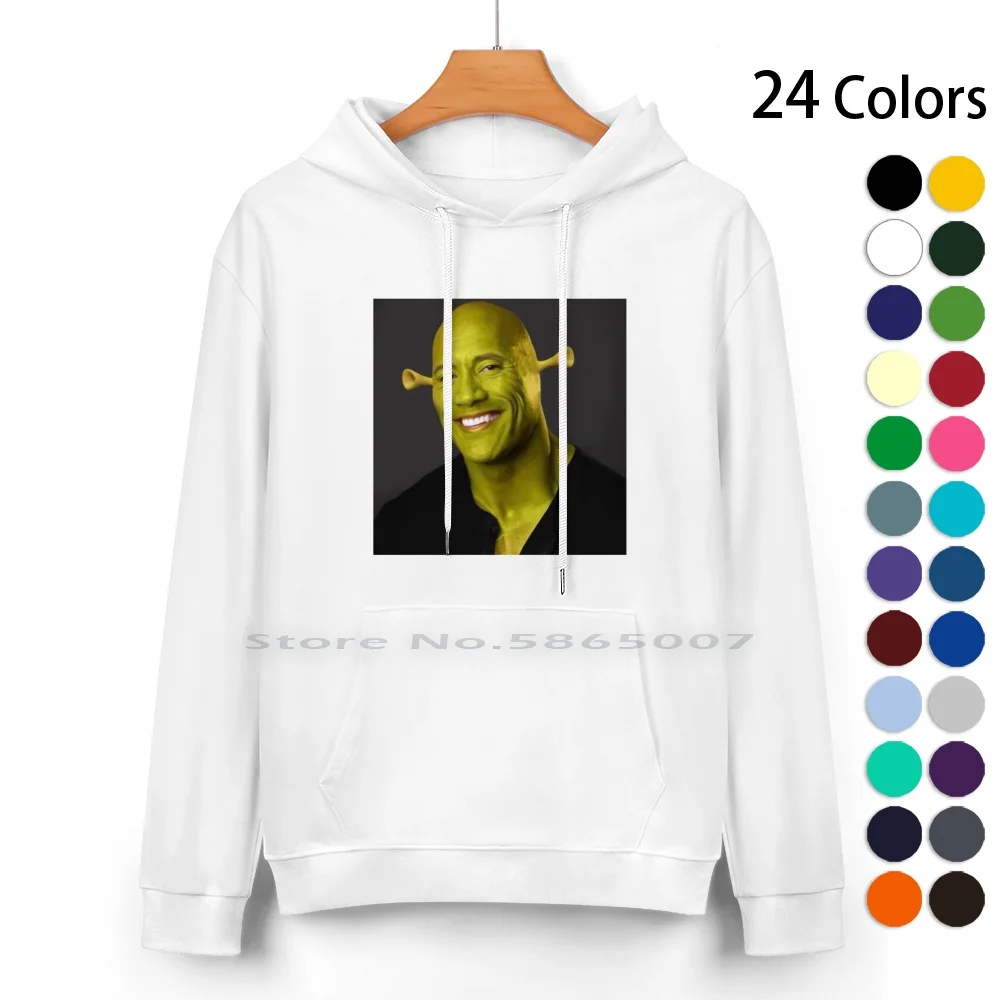 

Dwayne 'the Shrok " Johnson Pure Cotton Hoodie Sweater 24 Colors Meme Funny Movie Actor Star Known Trend Dwayne Johnson The