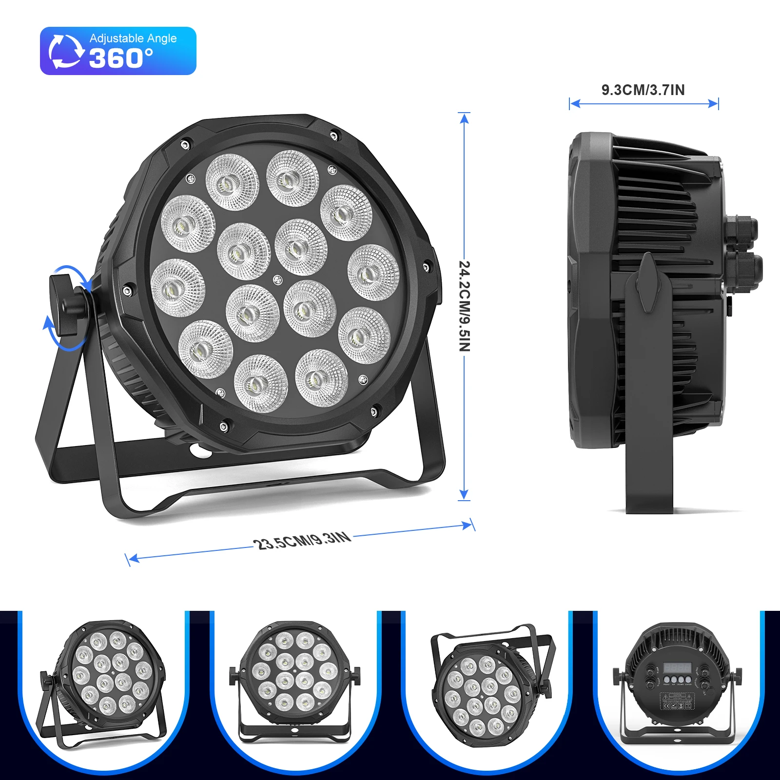U'King 4 قطعة إضاءة مقاومة للماء الاسمية الخفيفة 14x10 واط LED RGBW DJ كشاف إضاءة للحفلات IP65 DMX512 تأثير المرحلة الإضاءة لملهى ليلي ديسكو #6