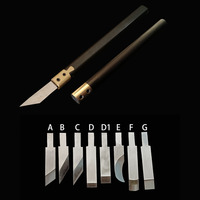 Leather Craft Bevel-Point Pen Knives Swedish Powder Steel ASP60 Blade Replaceable Carving Cutting Tools HandCraft DIY