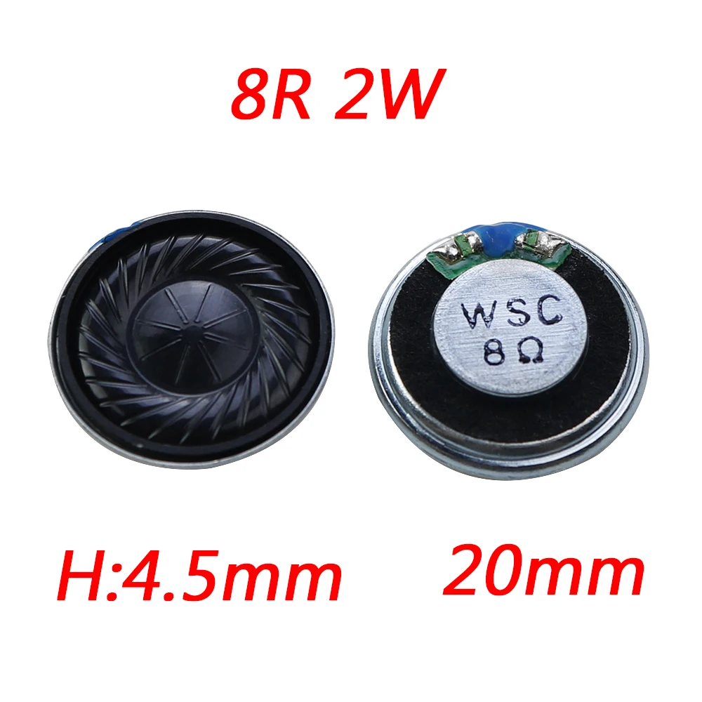 Ultra Thin Mini Speaker 8 Ohm 2 Watt 2W 8R Speaker Diameter 20MM 23MM 28MM 36MM 40MM 2CM 2.3CM 2.8CM 3.6CM Thickness 5MM 4.5MM