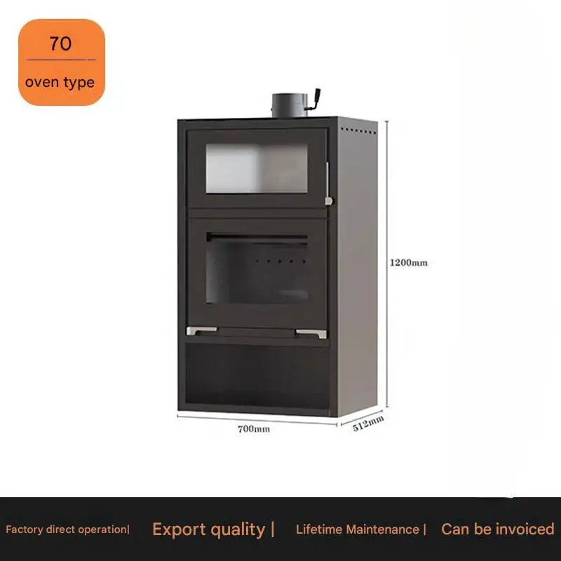 موقد خشبي لعرض الحرائق في الأماكن المغلقة على الطراز الأوروبي الشهير مع فرن مدفأة حديثة ومدفأة مياه داخلية