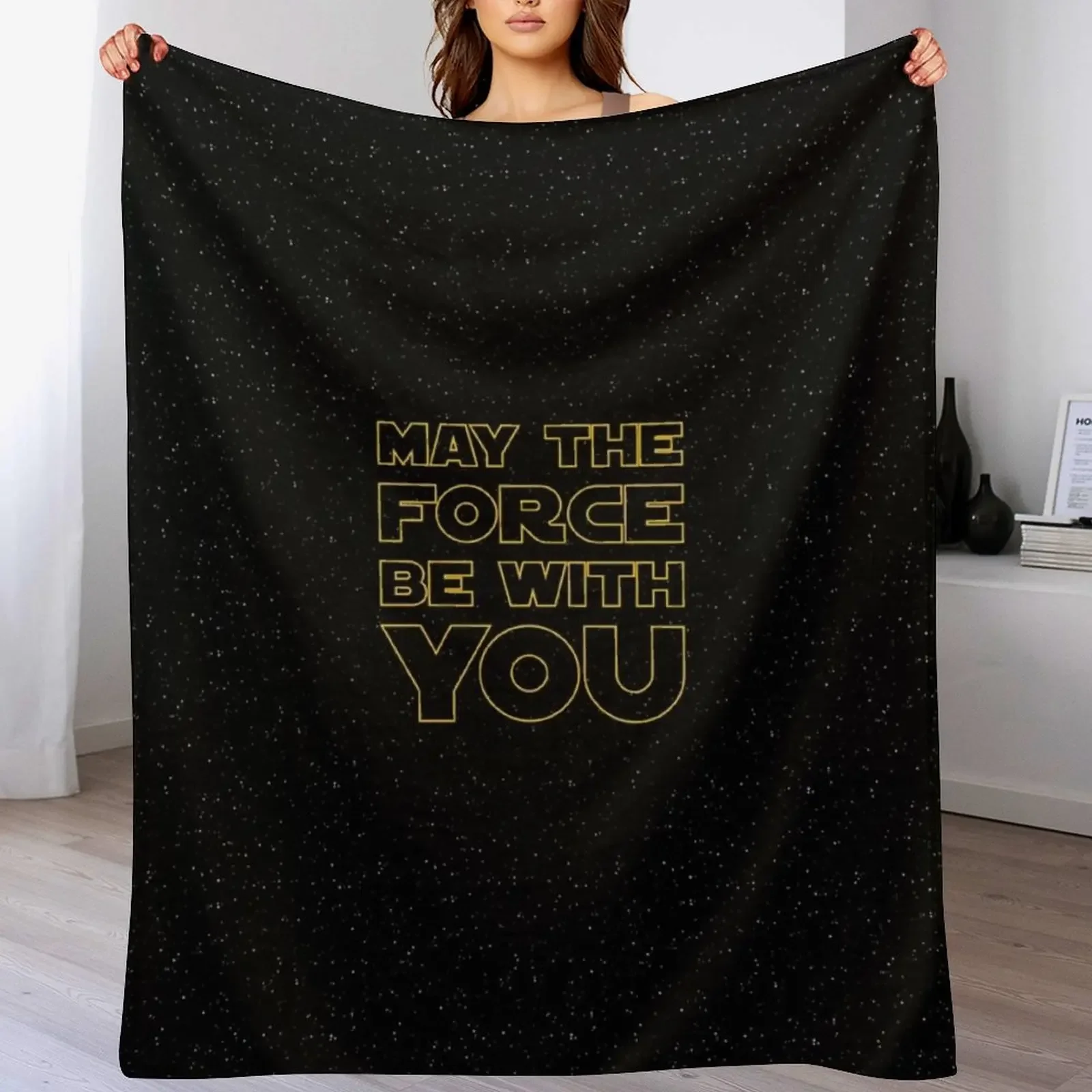 

May The Force Be With You Throw Blanket Decorative Throw Furry Furrys Kid'S Blankets
