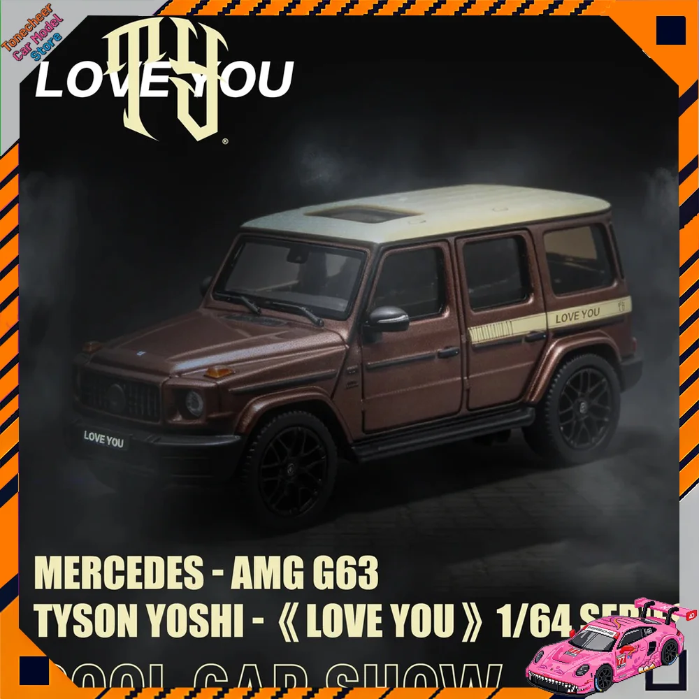 

Коллекционная модель автомобиля Almost Real AR Box DPLS 1:64 Mercedes-Benz AMG G63 Tyson Yoshi LOVE YOU Ccool Car Show, литая под давлением, из сплава