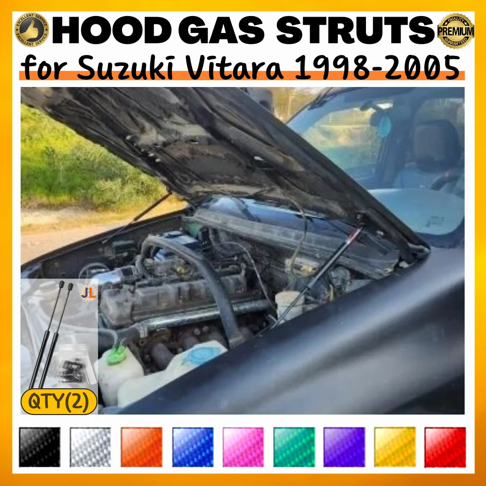 

Qty(2) Hood Struts for Suzuki Vitara/Escudo 1998-2005 Front Bonnet Modify Gas Springs Shock Absorber Lift Supports Dampers