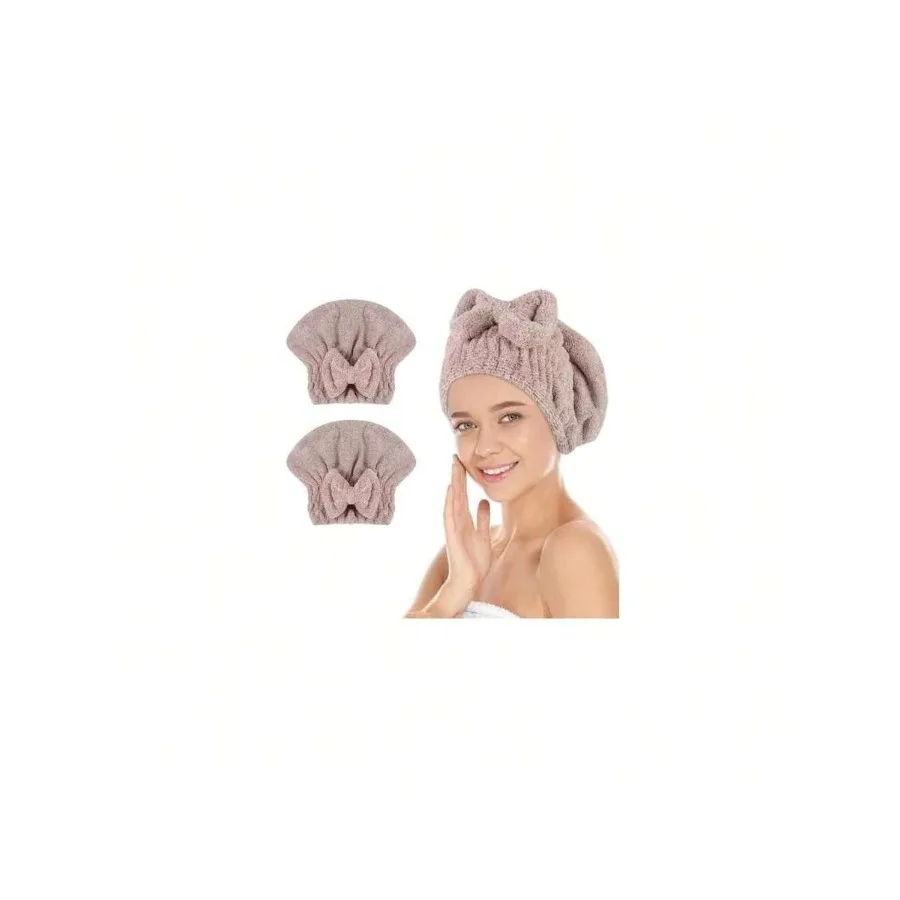 

Large Microfiber Hair Drying Caps With Bow Knot Fast Drying Shower Cap Soft And Absorbent HairWrap Hair Turban Bath Caps For Cu