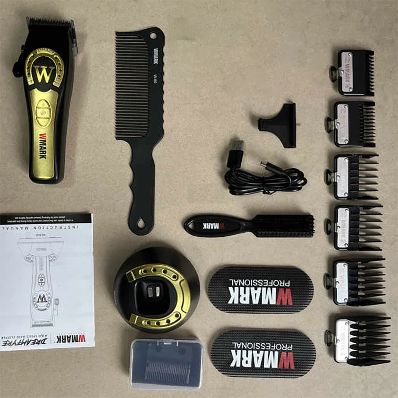 WMARK NG-8030 NG-8230 Men\'s Professional Hair Clipper 7000-9000 High RPM 8 Speed Adjustment Spare Repair DLC Blade Free 2500MAh