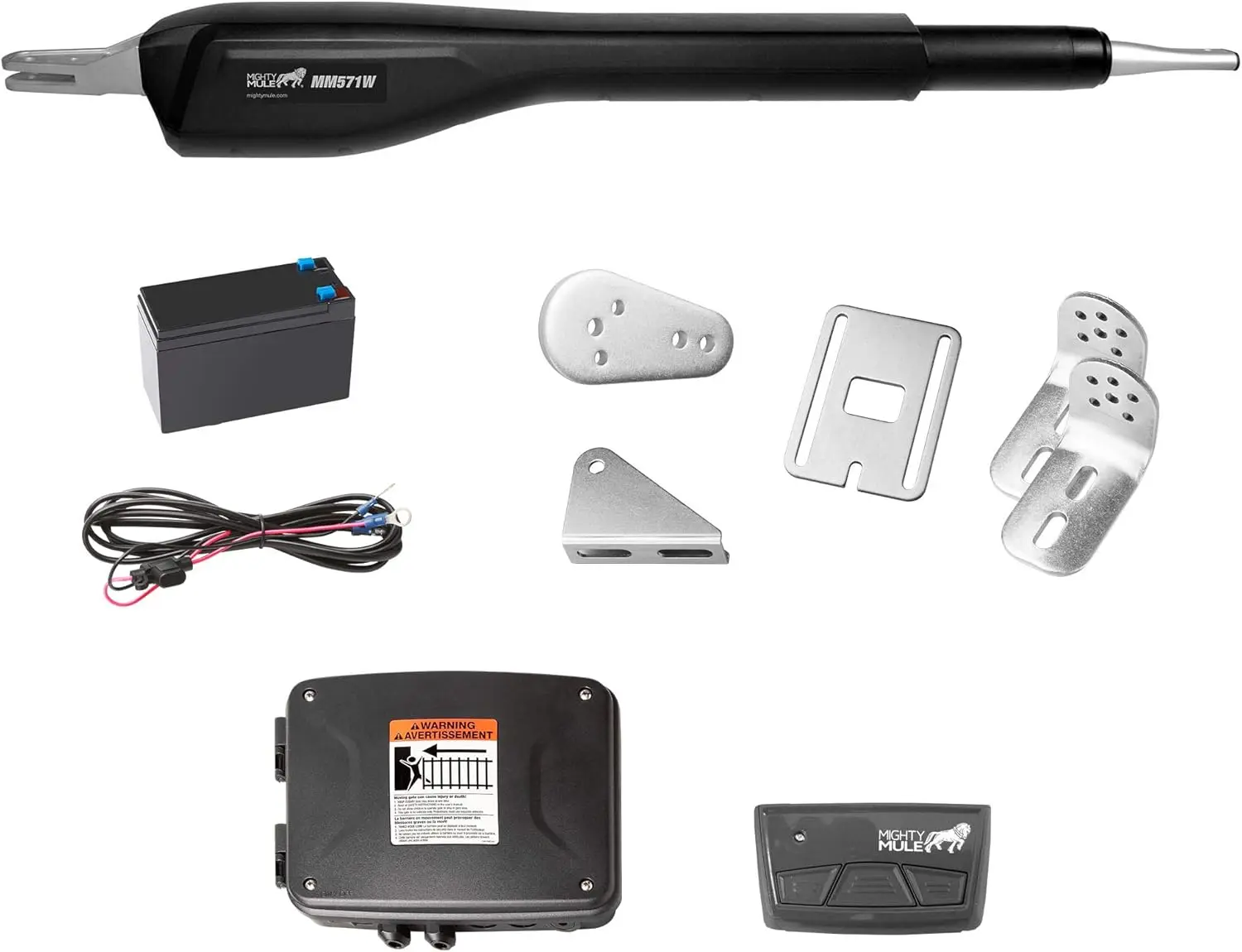 

Mighty Mule MM571W Heavy Duty Automatic Smart and Solar Ready, Single Gate Opener, Black