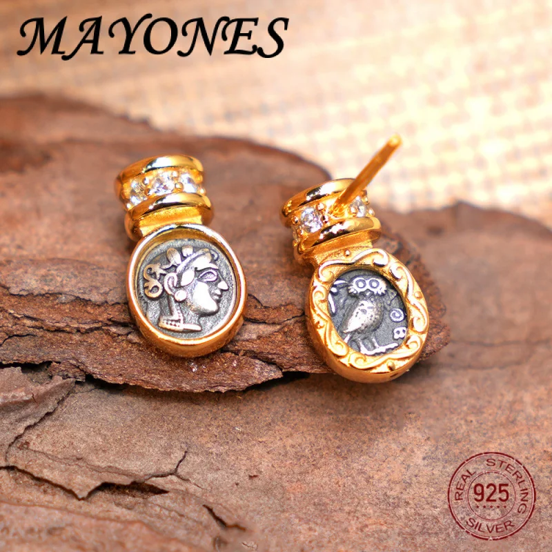 

НОВЫЕ серьги-монеты из стерлингового серебра 925 пробы с персонализированным минималистским портретом, женские серьги-монеты