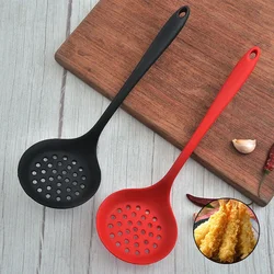 Long Handle Silicone Non-Stick Cooking Strainer Heat Resistant Filter Spoon Mesh Skimmer Oil Mesh Colander Kitchen Items