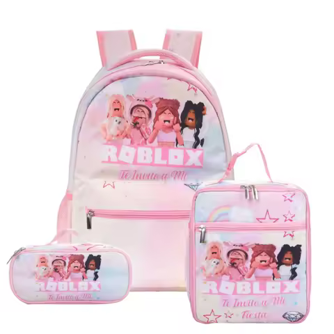 ROBLOX Game Creative Blox Fruits Primary Secondary School Students Schoolbag Backpack Lunch Bag Pencil Bag School Bag 3pcs/set