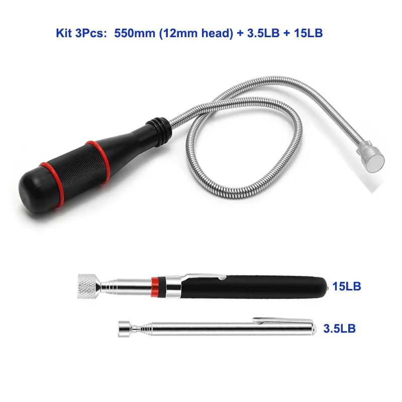 Teleskopisches Magnetisches Greifwerkzeug mit Klauenfänger Flexibler Ausziehbarer Magnetischer Greifer für Autoreparaturen 1-3 Stück Optional – Detail 15