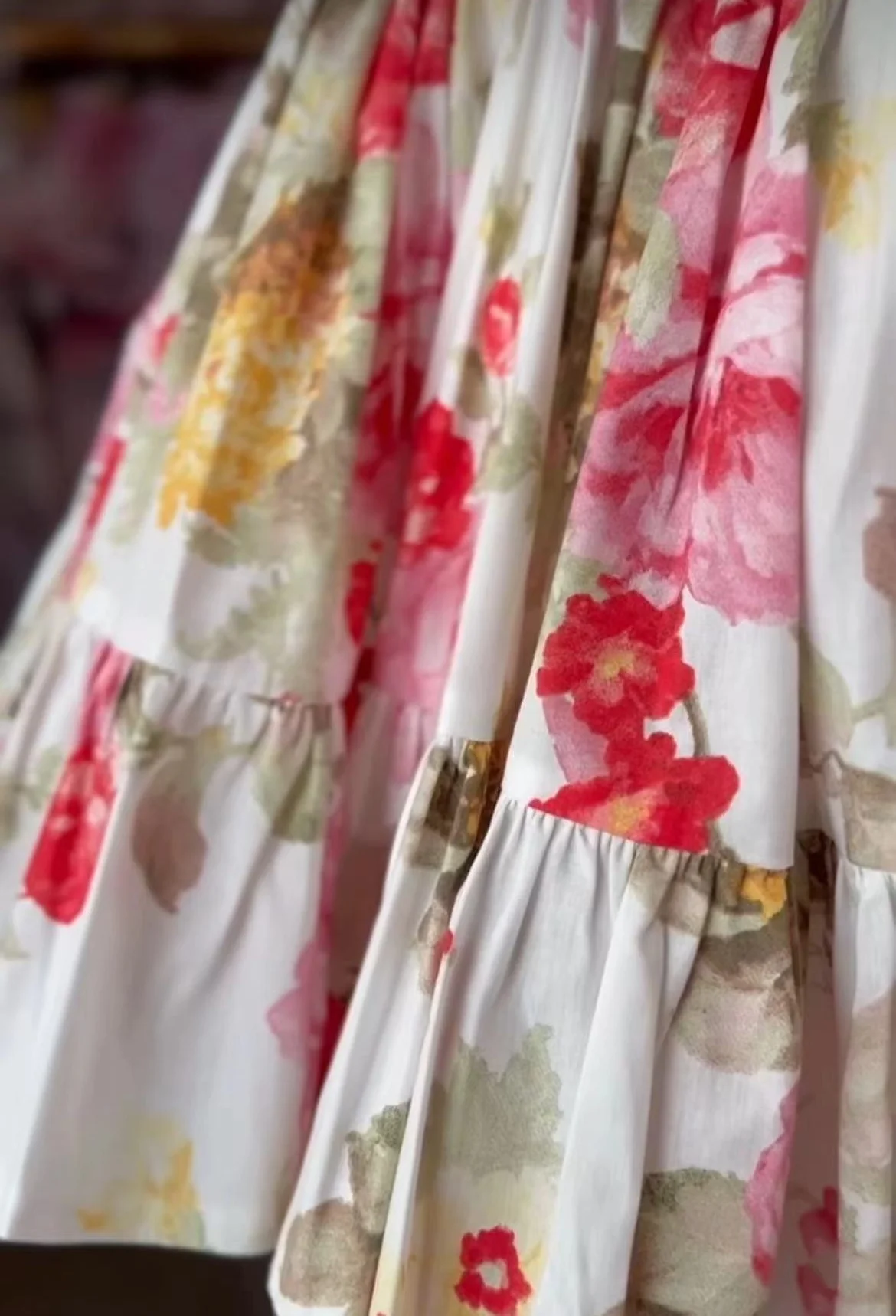 0-12Y Baby Girl Summer Red Rose Floral Turkish Vintage Lolita Princess Ball Gown Dress for Birthday Holiday Casual Eid B113