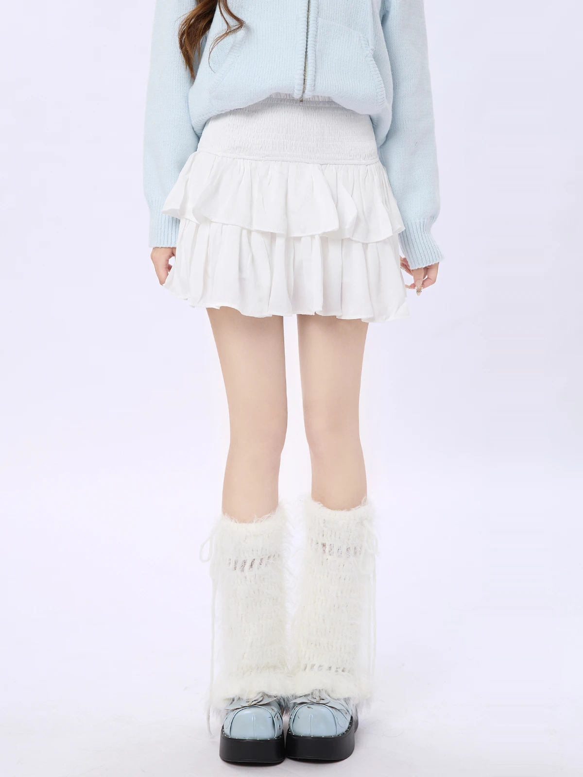 

ENJOG Ballet Sle ort Skirt Women's Waist-Cinching Cake f-length Spring Summer New Arrival Pure Desire Slimming Skirt