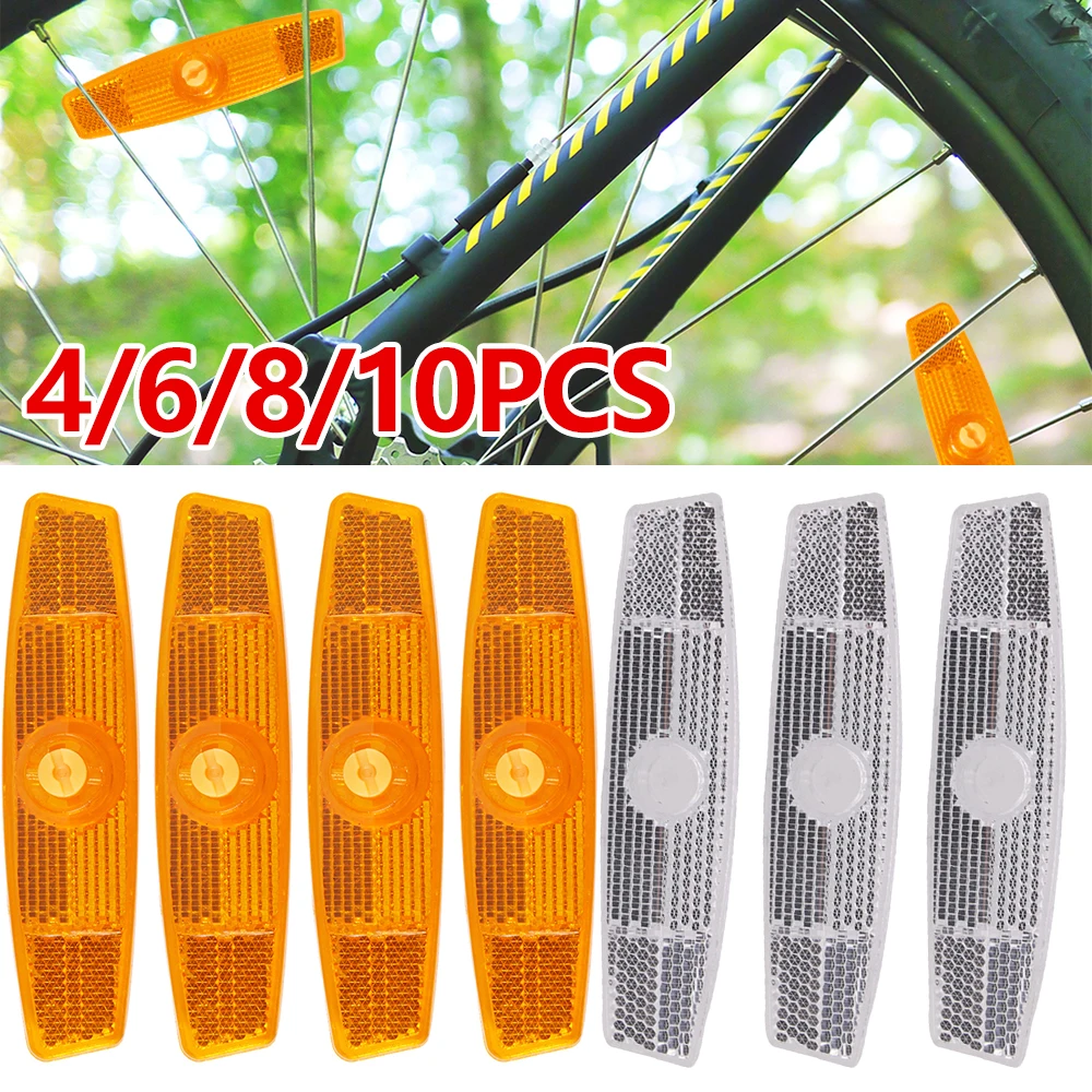 4-10pcs Bike Spoke Reflectors MTB Road Bike Warning Spoke Safety Reflector Lights Bicycle Wheel Rim Lights Cycling Accessories