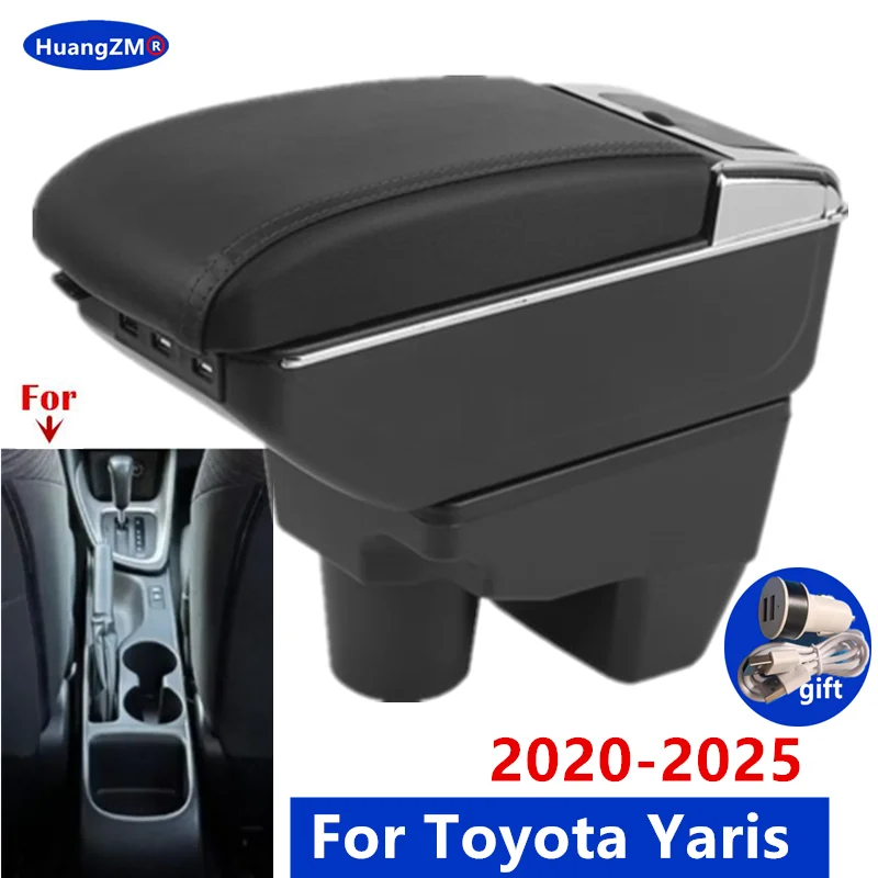 

For Toyota Yaris Armrest Box 2020-2025 For Toyota Yaris Elegant GR Car Armrest auto Storage Box Retrofit parts Car Accessories
