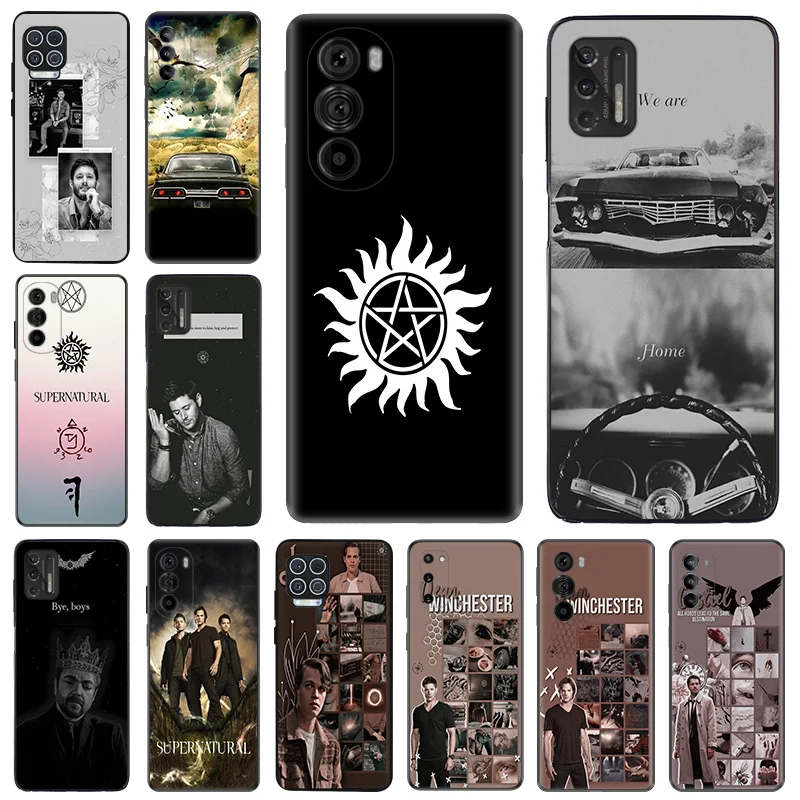 Phone Case For Motorola G50 G51 G30 G31 G60 G71 G22 G32 G52 G72 G73 G53 G9 G60s Supernatural Crowley Black Soft Anti-Drop Cover