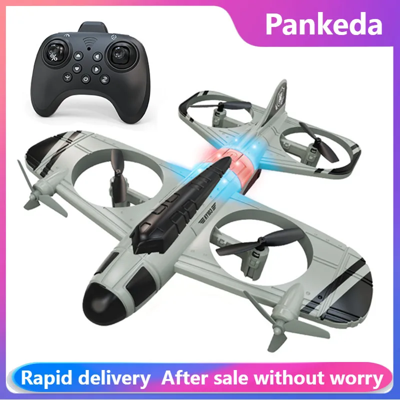 Mini Drone KY103 LED Colored Lights RC Foam Airplane 2.4G WIFI Remote Control Fighter Jet Plane Tumbling Boys' Toys Gifts Dron