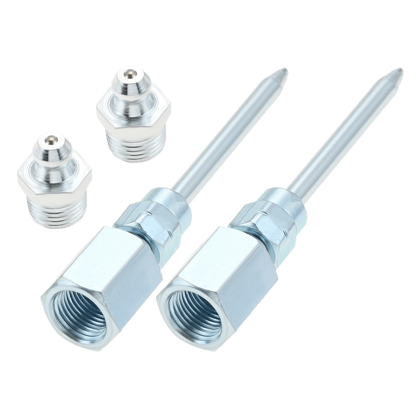 2 حزمة فوهة إبرة الشحوم محول شحم إبرة ضيقة مع 1/8 "NPT المواضيع إبرة الشحوم المناسب لأجزاء معدنية للسيارات