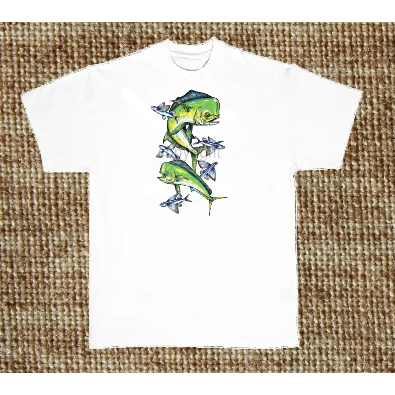 Bull Dolphin Fish Fishing T Shirt SweaT Available on Request 248e vintage Washed Top For Everyday Wear Slightly Comfortable