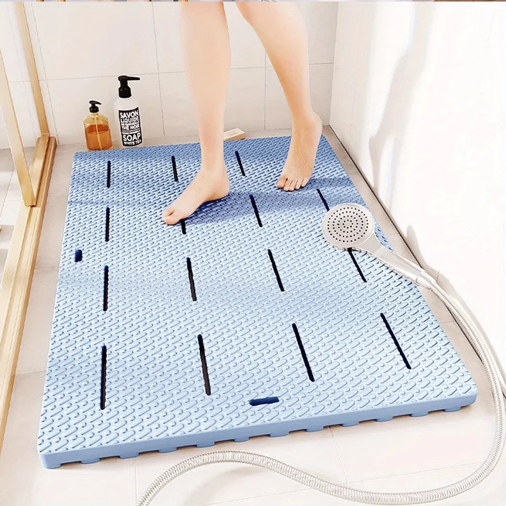 

Простой утолщенный фланелевой мягкий напольный коврик для ванной комнаты, впитывающий коврик для душевой комнаты, дверной бытовой коврик для туалета, нескользящий ковер для ног