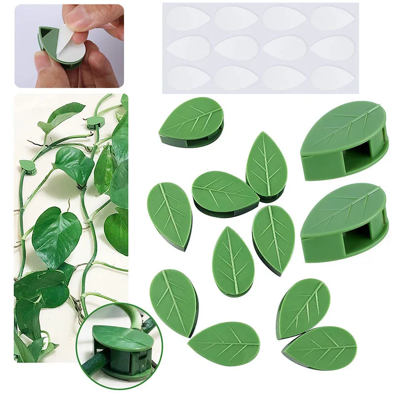 

10~50pcs Invisible Plant Climbing Wall Fixture Rattan Sticker Self-Adhesive Hook Plant Vine Traction Holder Indoor Outdoor Decor