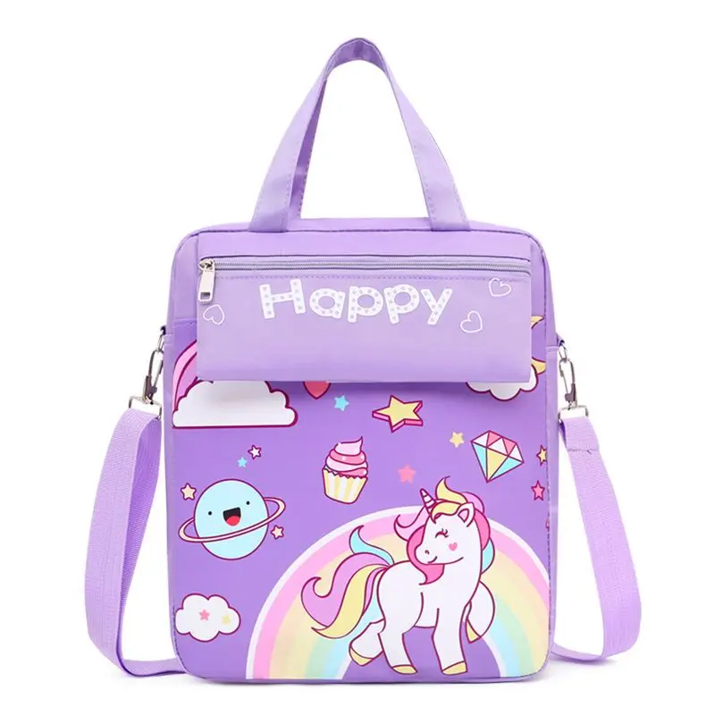 My little pony tutoring bag primary school student handbag student shoulder Messenger bag remedial bag children's exam book bag