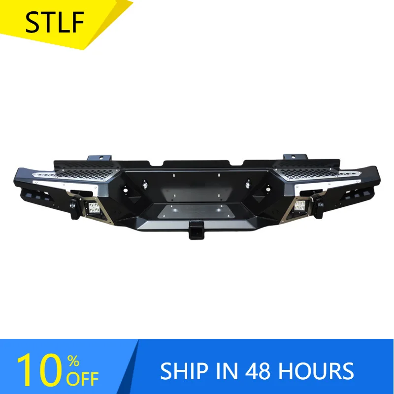 

STLFHigh Quality New 4X4steel Bull Bar Rear Bumper Fog Light Cut-Outs 2005-2012 for Hilux VIGO QK-VIGO-RF Bolt-On Car