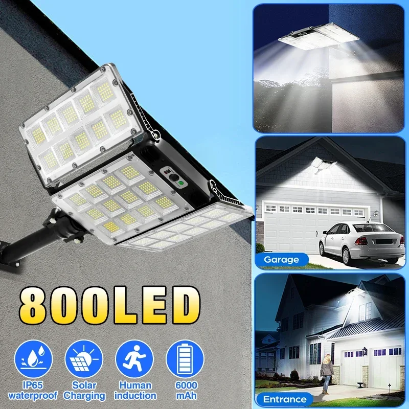 

800 LED Super Bright Outdoor Solar Street Lamp Motion Sensor Waterproof Solar Power Lights Yard Country House Garden Wall Light