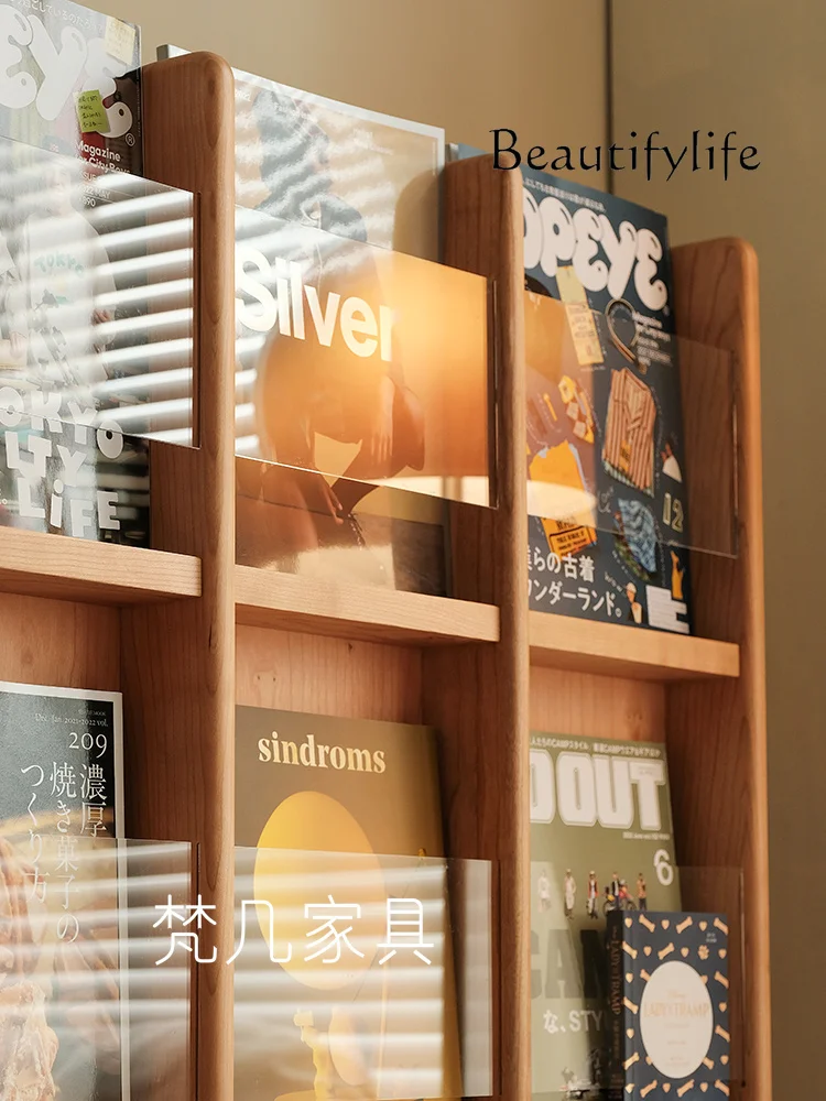 Magazine Stand Display Shelf Bookshelf Floor Creative Acrylic Home Decoration Newspaper Shelf